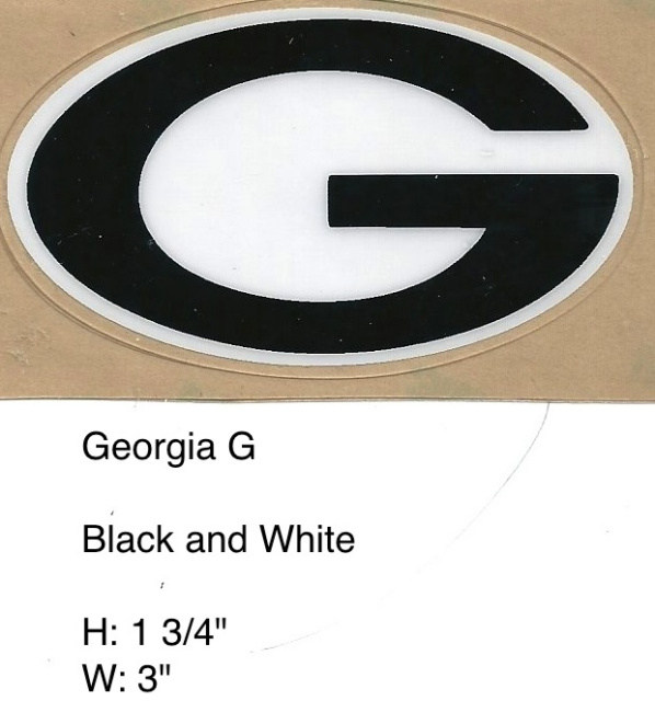 White Oval Black G UGA 